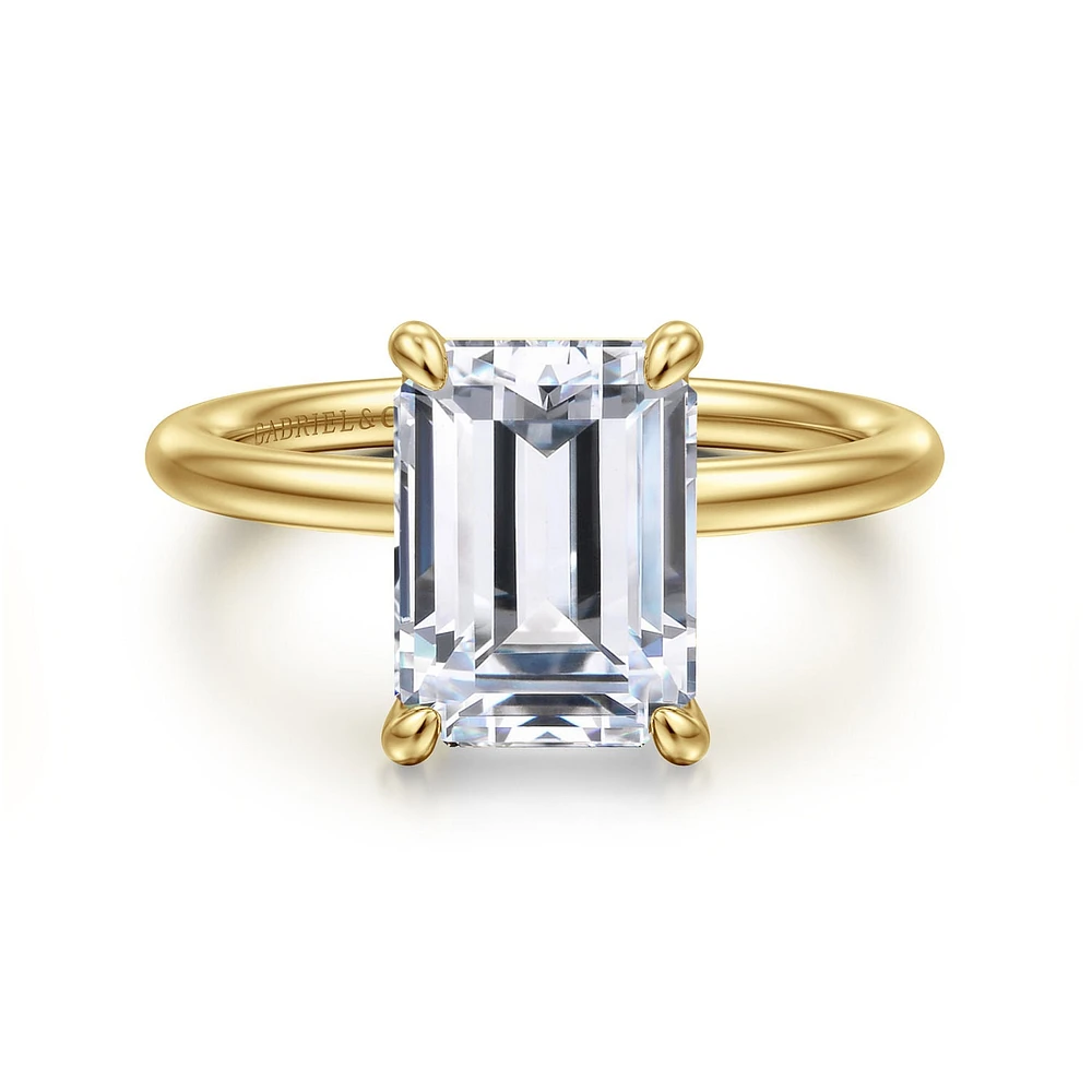 Gabriel & Co 9.5X7 Engagement Ring 14K Yellow Gold Contemporary ER16569E12Y4JJJ