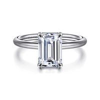 Gabriel & Co 8.5X6 Engagement Ring 14K White Gold Contemporary ER16569E8W4JJJ