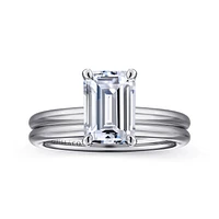 Gabriel & Co 8.5X6 Engagement Ring 14K White Gold Contemporary ER16569E8W4JJJ