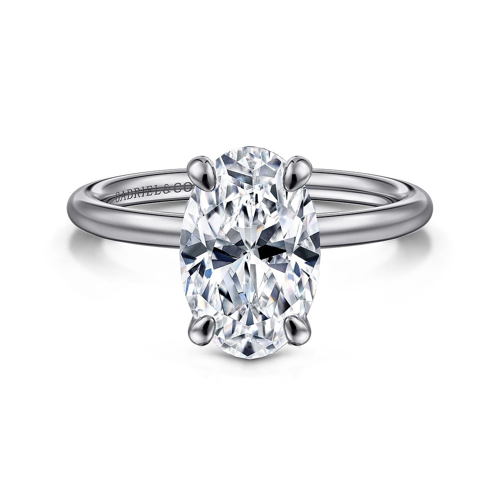 Gabriel & Co 11X7.2 Engagement Ring 14K White Gold Contemporary ER16569O10W4JJJ