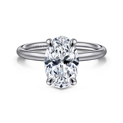 Gabriel & Co 11X7.2 Engagement Ring 14K White Gold Contemporary ER16569O10W4JJJ