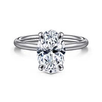 Gabriel & Co 11X7.2 Engagement Ring 14K White Gold Contemporary ER16569O10W4JJJ