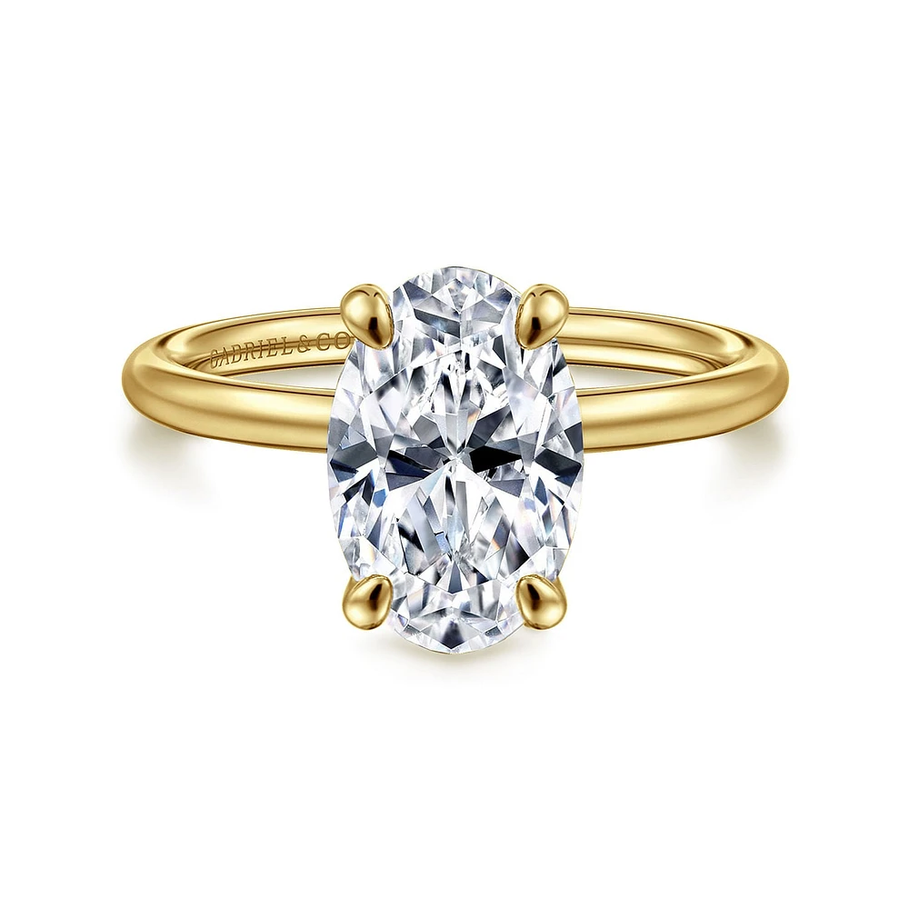 Gabriel & Co 11X7.2 Engagement Ring 14K Yellow Gold Contemporary ER16569O10Y4JJJ