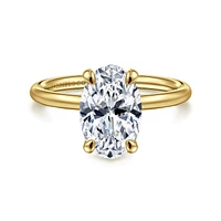 Gabriel & Co 11X7.2 Engagement Ring 14K Yellow Gold Contemporary ER16569O10Y4JJJ
