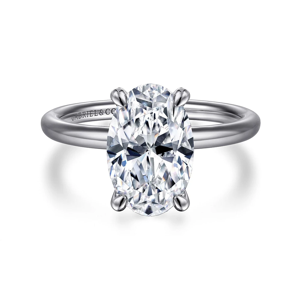 Gabriel & Co 11.5X7.5 Engagement Ring 14K White Gold Contemporary ER16569O12W4JJJ