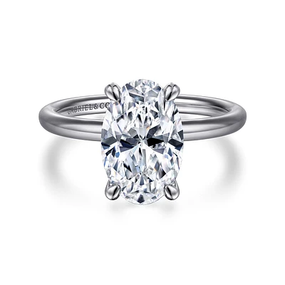 Gabriel & Co 11.5X7.5 Engagement Ring 14K White Gold Contemporary ER16569O12W4JJJ