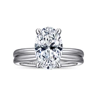 Gabriel & Co 11.5X7.5 Engagement Ring 14K White Gold Contemporary ER16569O12W4JJJ