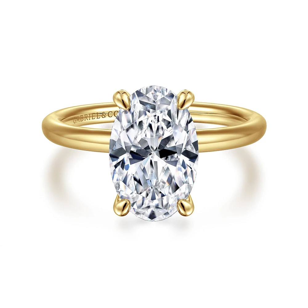Gabriel & Co 11.5X7.5 Engagement Ring 14K Yellow Gold Contemporary ER16569O12Y4JJJ