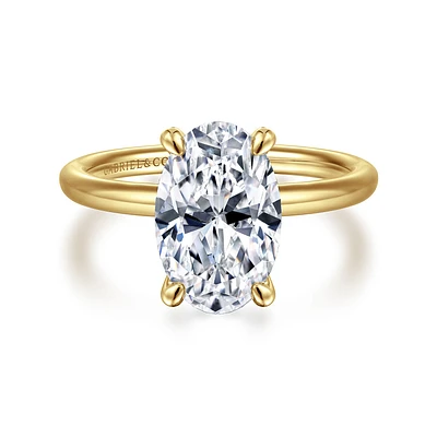 Gabriel & Co 11.5X7.5 Engagement Ring 14K Yellow Gold Contemporary ER16569O12Y4JJJ