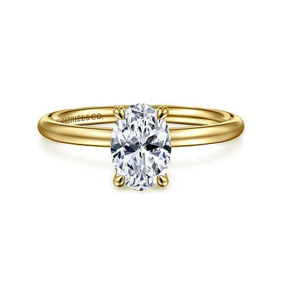 Gabriel & Co 8X5.5 Engagement Ring 14K Yellow Gold Contemporary ER16569O4Y4JJJ