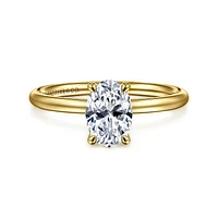Gabriel & Co 8X5.5 Engagement Ring 14K Yellow Gold Contemporary ER16569O4Y4JJJ