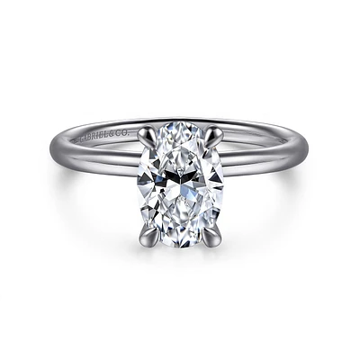 Gabriel & Co 9X6 Engagement Ring 14K White Gold Contemporary ER16569O6W4JJJ