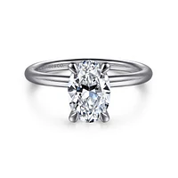 Gabriel & Co 9X6 Engagement Ring 14K White Gold Contemporary ER16569O6W4JJJ