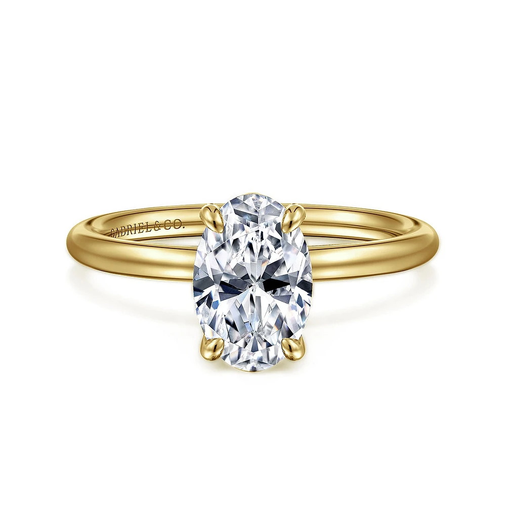 Gabriel & Co 9X6 Engagement Ring 14K Yellow Gold Contemporary ER16569O6Y4JJJ