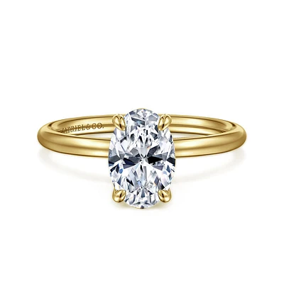 Gabriel & Co 9X6 Engagement Ring 14K Yellow Gold Contemporary ER16569O6Y4JJJ