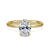 Gabriel & Co 9X6 Engagement Ring 14K Yellow Gold Contemporary ER16569O6Y4JJJ