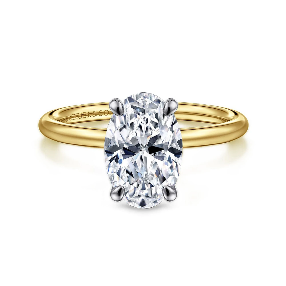 Gabriel & Co 10.5X7 Engagement Ring 14K Gold Contemporary ER16569O8M4JJJ