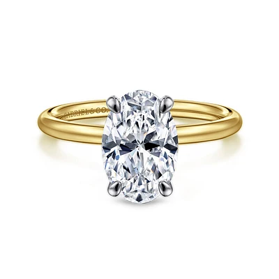 Gabriel & Co 10.5X7 Engagement Ring 14K Gold Contemporary ER16569O8M4JJJ
