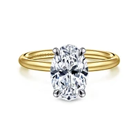 Gabriel & Co 10.5X7 Engagement Ring 14K Gold Contemporary ER16569O8M4JJJ