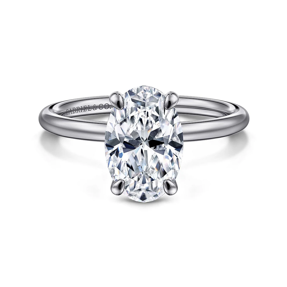 Gabriel & Co 10.5X7 Engagement Ring 14K White Gold Contemporary ER16569O8W4JJJ