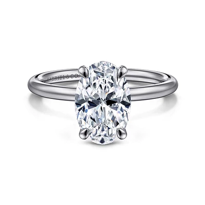 Gabriel & Co 10.5X7 Engagement Ring 14K White Gold Contemporary ER16569O8W4JJJ
