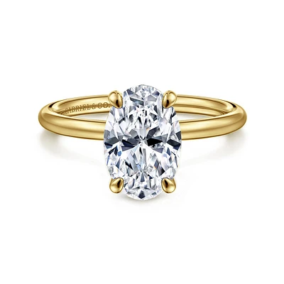 Gabriel & Co 10.5X7 Engagement Ring 14K Yellow Gold Contemporary ER16569O8Y4JJJ