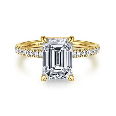 Gabriel & Co 9X6.5 Engagement Ring 14K Yellow Gold Contemporary ER16570E10Y44JJ