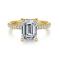 Gabriel & Co 9X6.5 Engagement Ring 14K Yellow Gold Contemporary ER16570E10Y44JJ