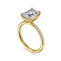 Gabriel & Co 9X6.5 Engagement Ring 14K Yellow Gold Contemporary ER16570E10Y44JJ