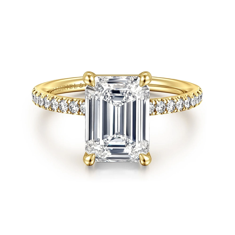 Gabriel & Co 9.5X7 Engagement Ring 14K Yellow Gold Contemporary ER16570E12Y44JJ