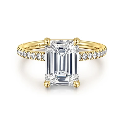 Gabriel & Co 9.5X7 Engagement Ring 14K Yellow Gold Contemporary ER16570E12Y44JJ