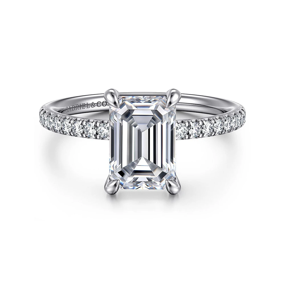 Gabriel & Co 8.5X6 Engagement Ring 14K White Gold Contemporary ER16570E8W44JJ
