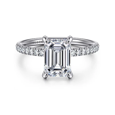 Gabriel & Co 8.5X6 Engagement Ring 14K White Gold Contemporary ER16570E8W44JJ