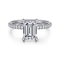 Gabriel & Co 8.5X6 Engagement Ring 14K White Gold Contemporary ER16570E8W44JJ