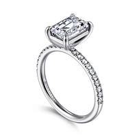 Gabriel & Co 8.5X6 Engagement Ring 14K White Gold Contemporary ER16570E8W44JJ