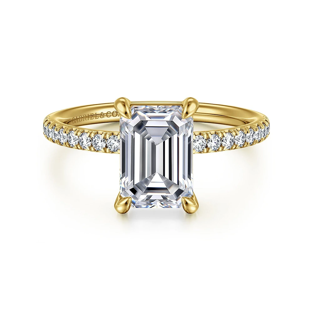 Gabriel & Co 8.5X6 Engagement Ring 14K Yellow Gold Contemporary ER16570E8Y44JJ