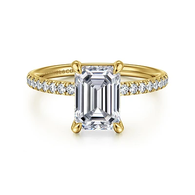 Gabriel & Co 8.5X6 Engagement Ring 14K Yellow Gold Contemporary ER16570E8Y44JJ