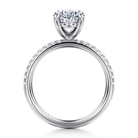 Gabriel & Co 11X7.2 Engagement Ring 14K White Gold Contemporary ER16570O10W44JJ