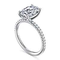 Gabriel & Co 11X7.2 Engagement Ring 14K White Gold Contemporary ER16570O10W44JJ