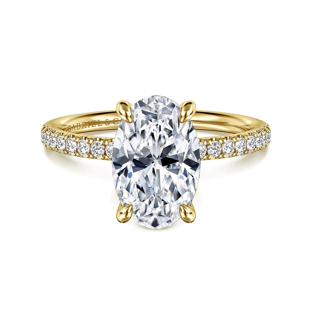 Gabriel & Co 11X7.2 Engagement Ring 14K Yellow Gold Contemporary ER16570O10Y44JJ