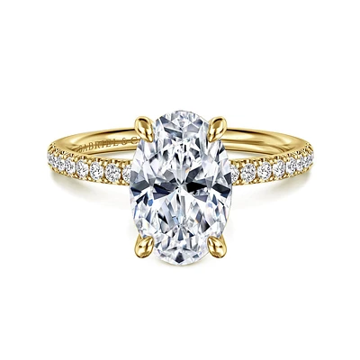 Gabriel & Co 11X7.2 Engagement Ring 14K Yellow Gold Contemporary ER16570O10Y44JJ