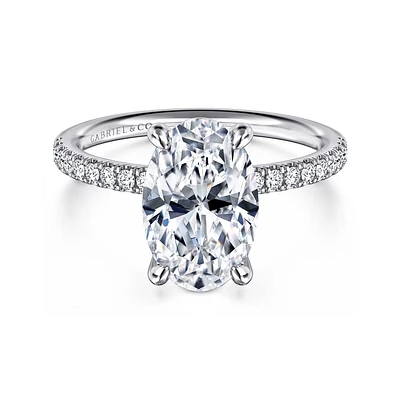 Gabriel & Co 11.5X7.5 Engagement Ring 14K White Gold Contemporary ER16570O12W44JJ