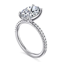 Gabriel & Co 11.5X7.5 Engagement Ring 14K White Gold Contemporary ER16570O12W44JJ