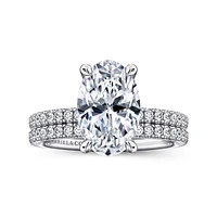 Gabriel & Co 11.5X7.5 Engagement Ring 14K White Gold Contemporary ER16570O12W44JJ