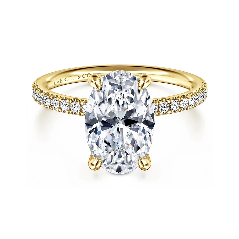 Gabriel & Co 11.5X7.5 Engagement Ring 14K Yellow Gold Contemporary ER16570O12Y44JJ