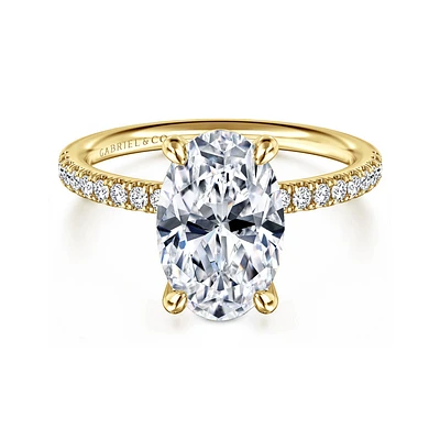 Gabriel & Co 11.5X7.5 Engagement Ring 14K Yellow Gold Contemporary ER16570O12Y44JJ