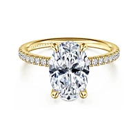 Gabriel & Co 11.5X7.5 Engagement Ring 14K Yellow Gold Contemporary ER16570O12Y44JJ