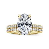 Gabriel & Co 11.5X7.5 Engagement Ring 14K Yellow Gold Contemporary ER16570O12Y44JJ