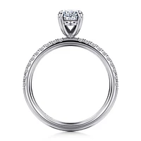 Gabriel & Co 8X5.5 Engagement Ring 14K White Gold Contemporary ER16570O4W44JJ