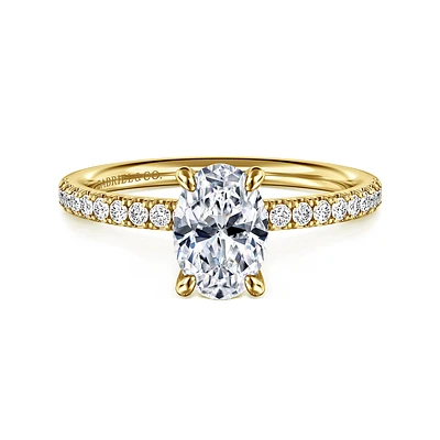 Gabriel & Co 8X5.5 Engagement Ring 14K Yellow Gold Contemporary ER16570O4Y44JJ